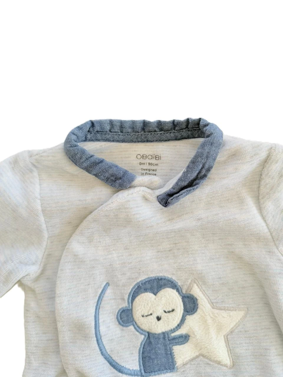 Obaibi velour front-open pajamas for newborns – photo 2
